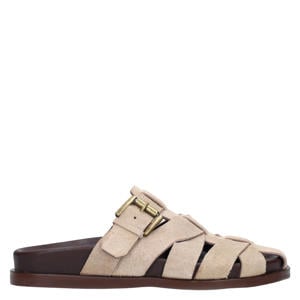 suède clogs beige