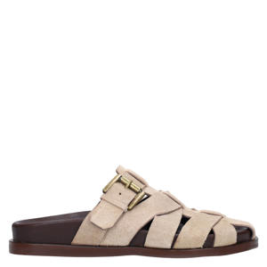 suède clogs beige