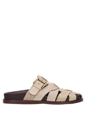 suède clogs beige