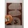 NOUS Living laagpolig rechthoekige wollen grafische vloerkleed Rayen 290x200 cm - donkerbruin/zand