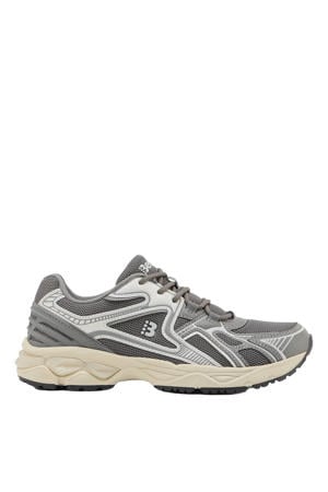imitatieleren sneakers - grijs