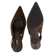 thumbnail: Graceland suèdelook slingback pumps met naaldhak - bruin