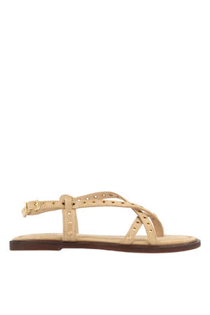 suède sandalen beige