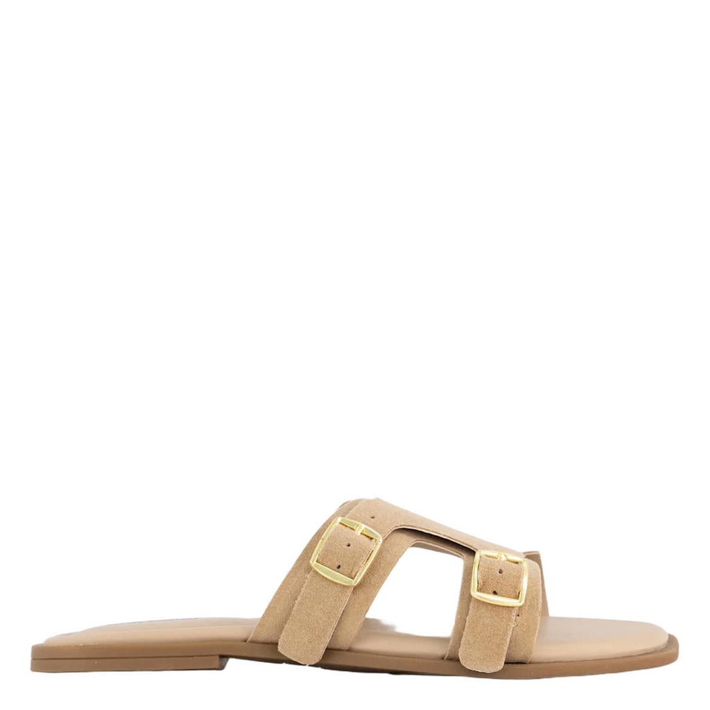 Beige dames Graceland slippers van textiel/synthetisch