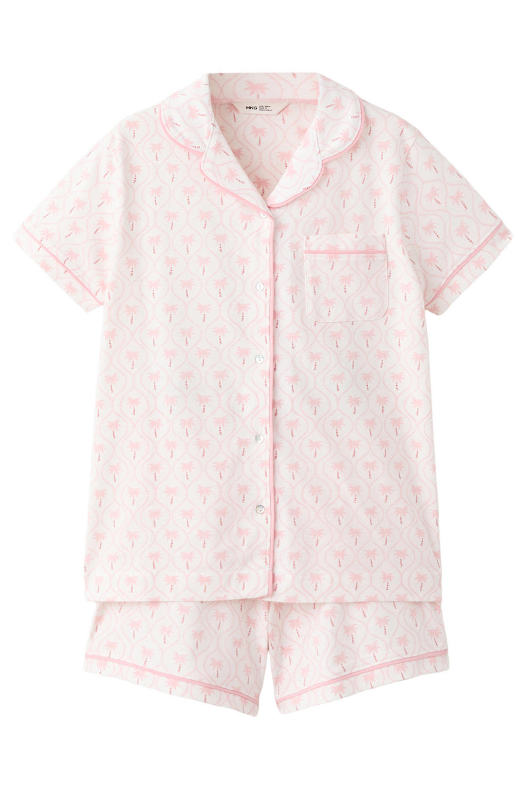 Mango Kids shortama all over print roze
