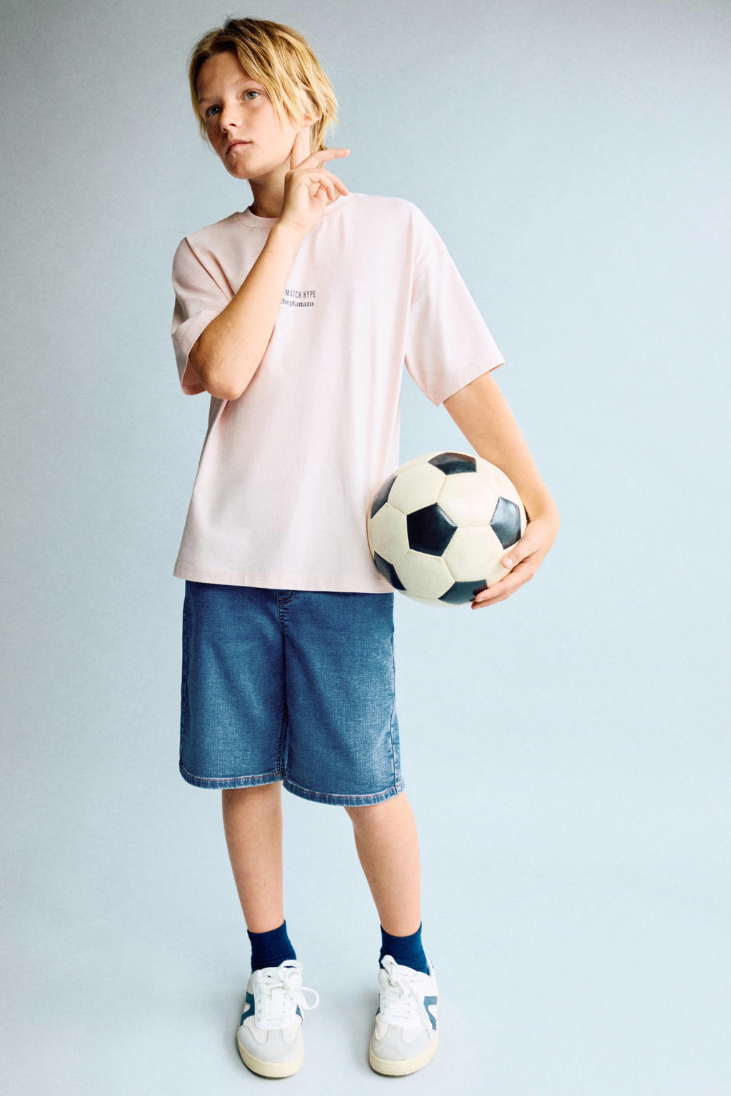 Mango Kids short dark blue denim