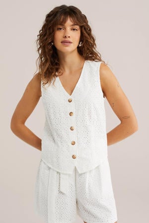 blousetop broderie wit