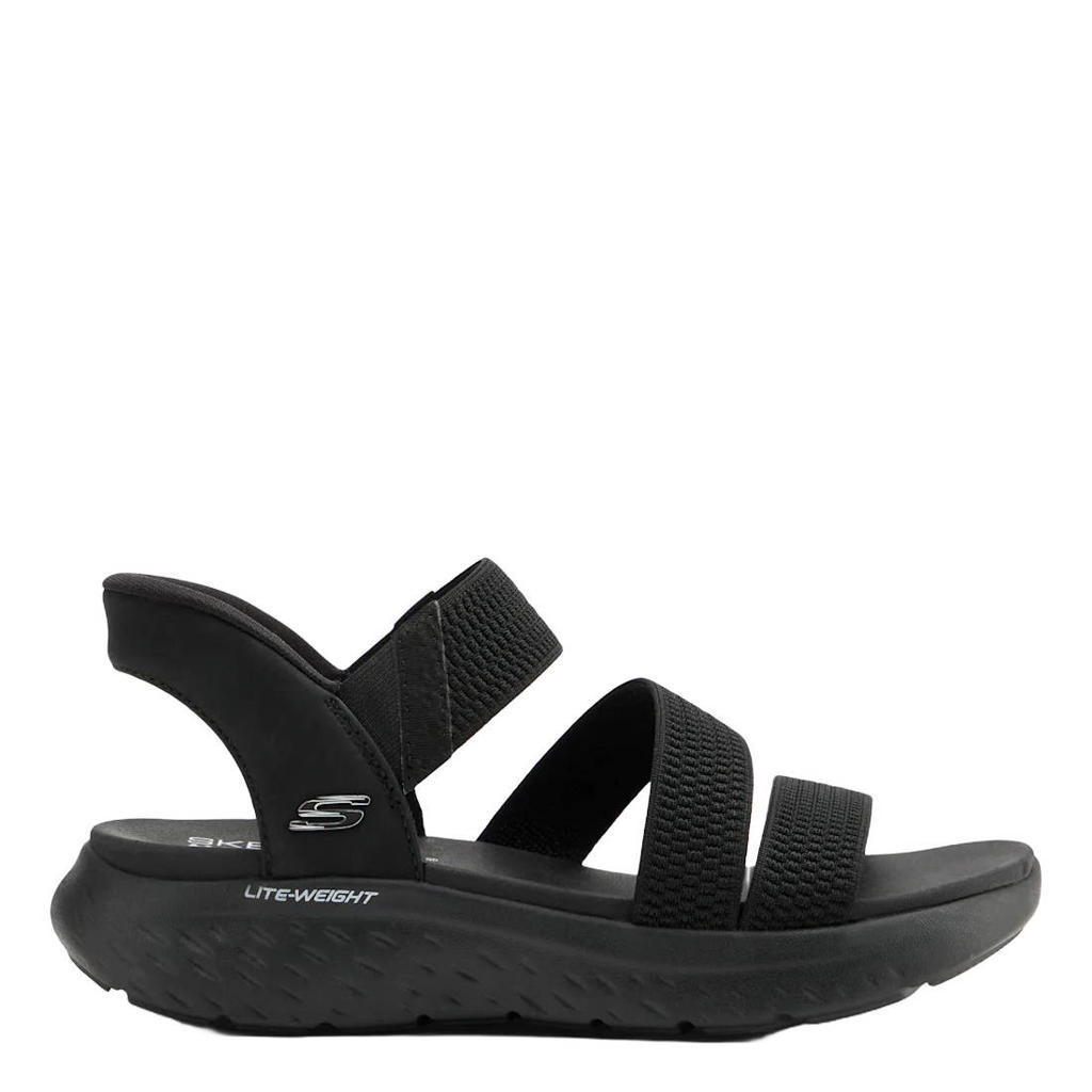 Zwarte dames Skechers sandalen van synthetisch/textiel