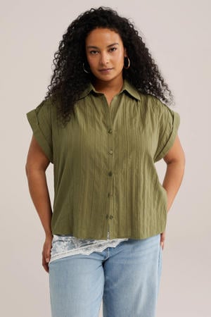 blouse olijfgroen