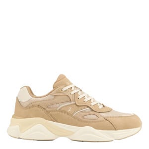 chunky imitatieleren sneakers - beige