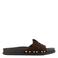 Graceland suèdelook slippers met studs - bruin