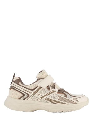 imitatieleren sneakers - beige