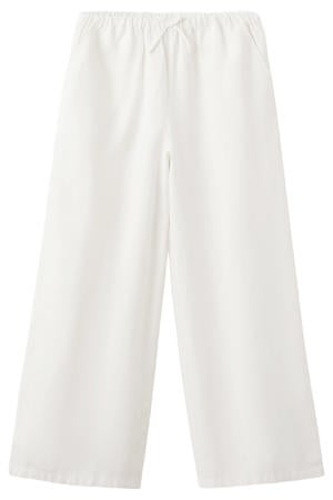 casual broek met linnen wit
