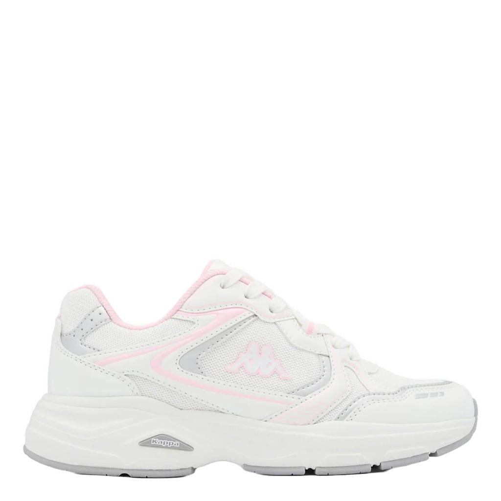 Witte dames Kappa sneakers van textiel/synthetisch met veters