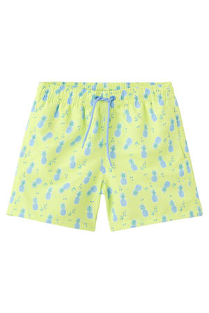 zwemshort limegroen/blauw