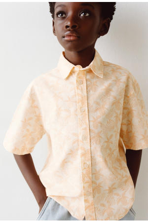 casual overhemd oranje