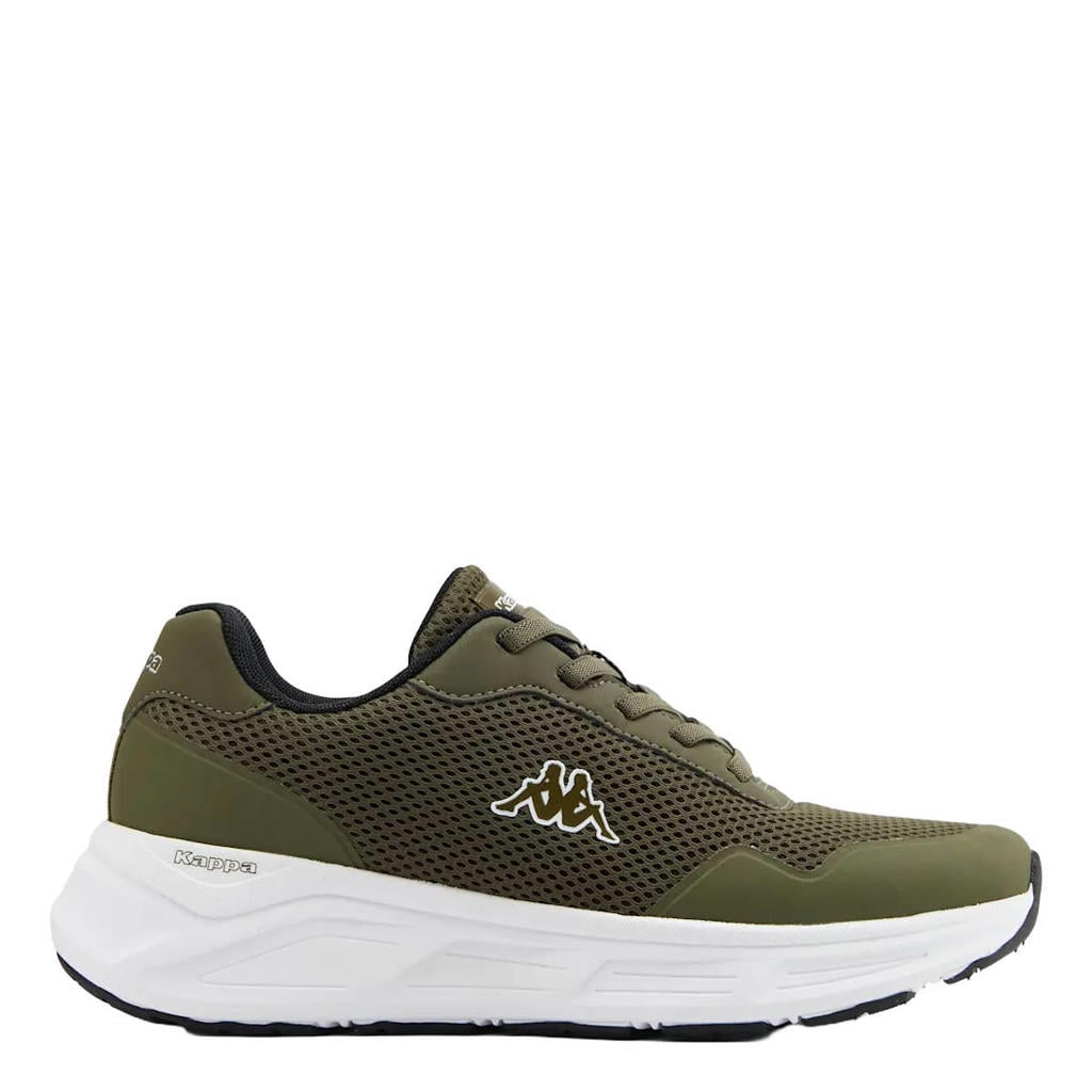 Kakikleurige heren Kappa sneakers van synthetisch/textiel met veters