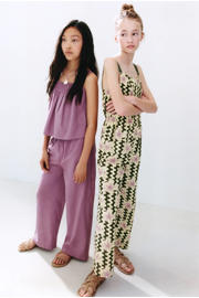 thumbnail: Mango Kids gebloemde jumpsuit beige