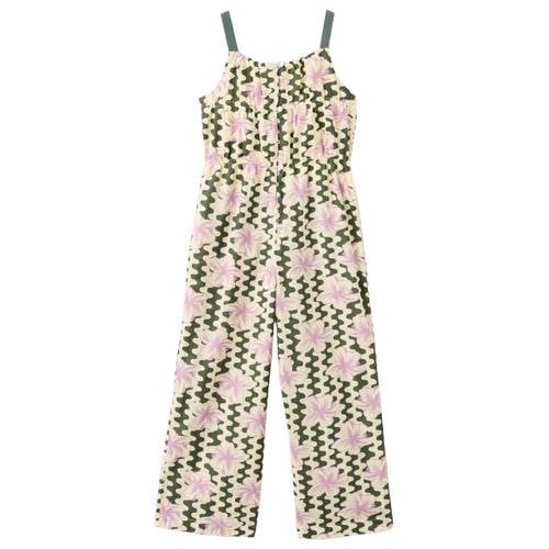 Mango Kids gebloemde jumpsuit beige – Beige/kaki