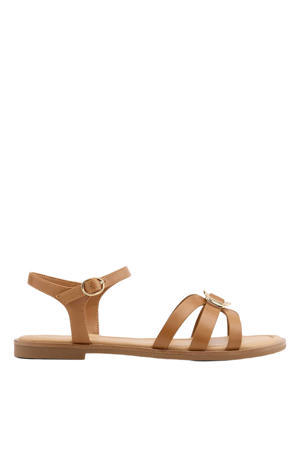 imitatieleren sandalen - cognac