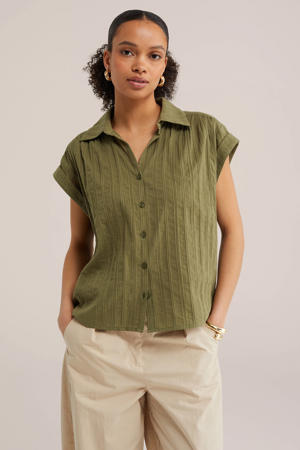 blouse broderie groen