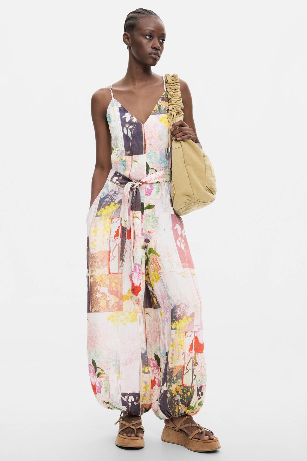 Multikleurige dames Desigual jumpsuit en linnen meerkleurig
