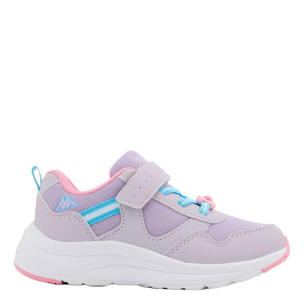Paarse meisjes Kappa sneakers van synthetisch/textiel met elastische veter- met klittenbandsluiting