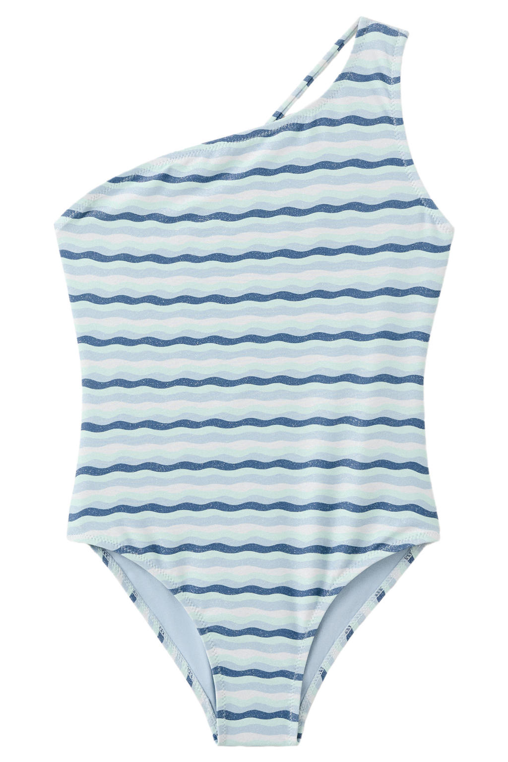 Mango Kids one shoulder badpak blauw