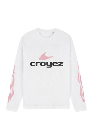 longsleeve met backprint wit