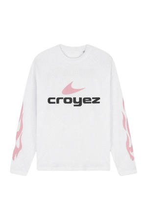 longsleeve met backprint wit