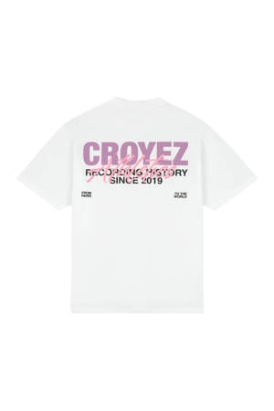 oversized T-shirt met backprint wit