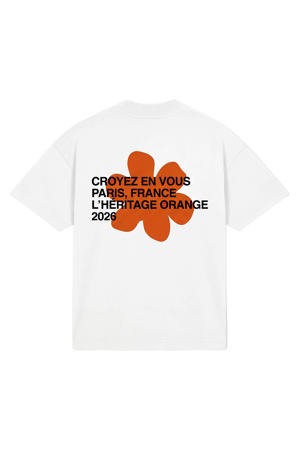 oversized T-shirt met backprint wit