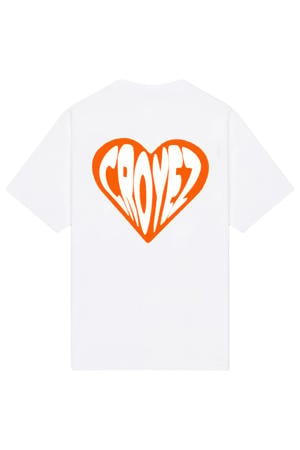 oversized T-shirt met backprint wit