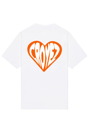 oversized T-shirt met backprint wit
