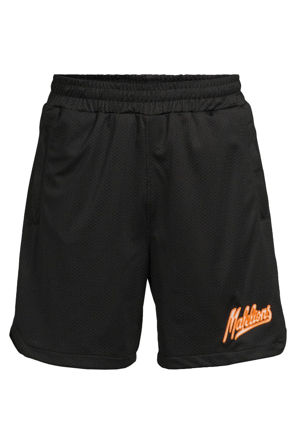 Malelions regular fit casual short met logo - zwart