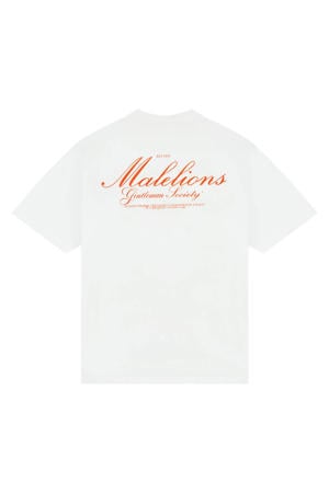 oversized T-shirt met backprint wit
