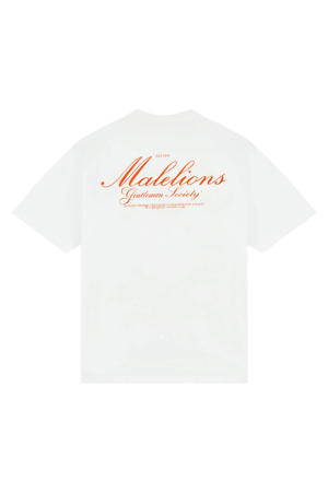 oversized T-shirt met backprint wit