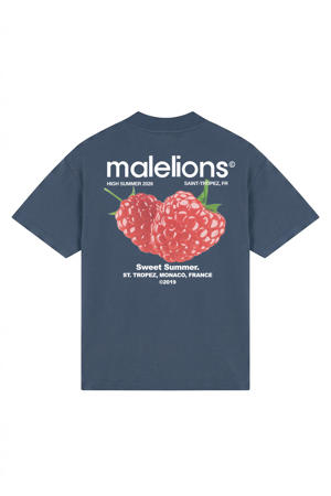 oversized T-shirt met backprint blauw