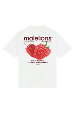 oversized T-shirt met backprint wit
