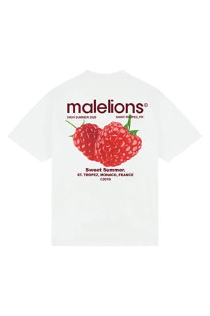 oversized T-shirt met backprint wit