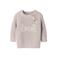 LIL' ATELIER BABY katoenen regular fit gebreide trui met borduursels en print - lichtroze