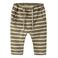 LIL' ATELIER BABY katoenen loose fit gestreepte babybroek - bruin