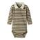 LIL' ATELIER BABY katoenen gestreepte romper - groen