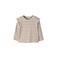 LIL' ATELIER MINI oversized gestreepte longsleeve met ruches - ecru