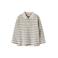 LIL' ATELIER MINI loose fit gestreepte polo - ecru