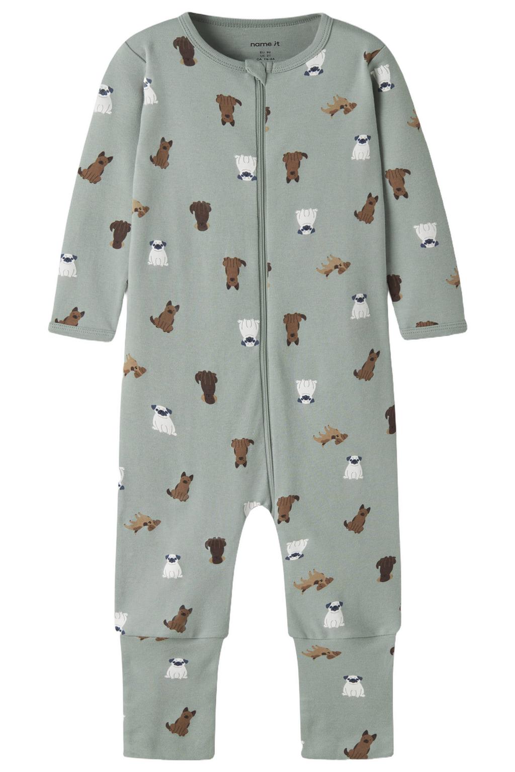 NAME IT BABY pyjama met print - groen
