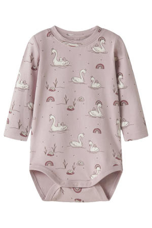 romper met print - lichtroze