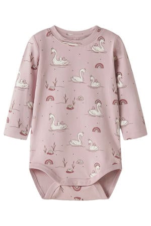 romper met print - lichtroze