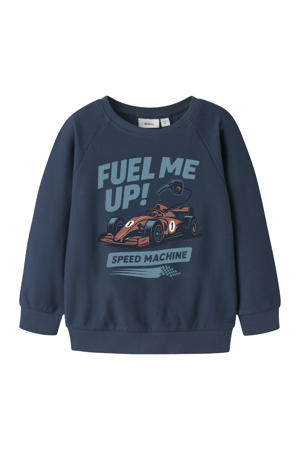 sweater met print - donkerblauw