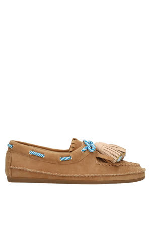suède bootschoenen beige